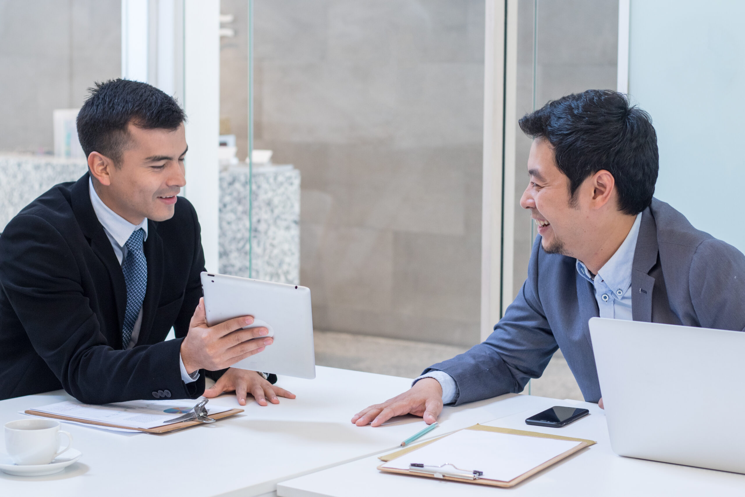 Businessman meeting and talking about business in the office room.